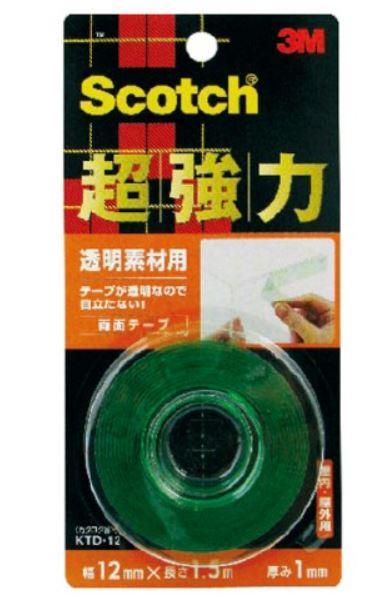 3M 思高 超強力雙面膠貼 - 透明材料用 KTD-12