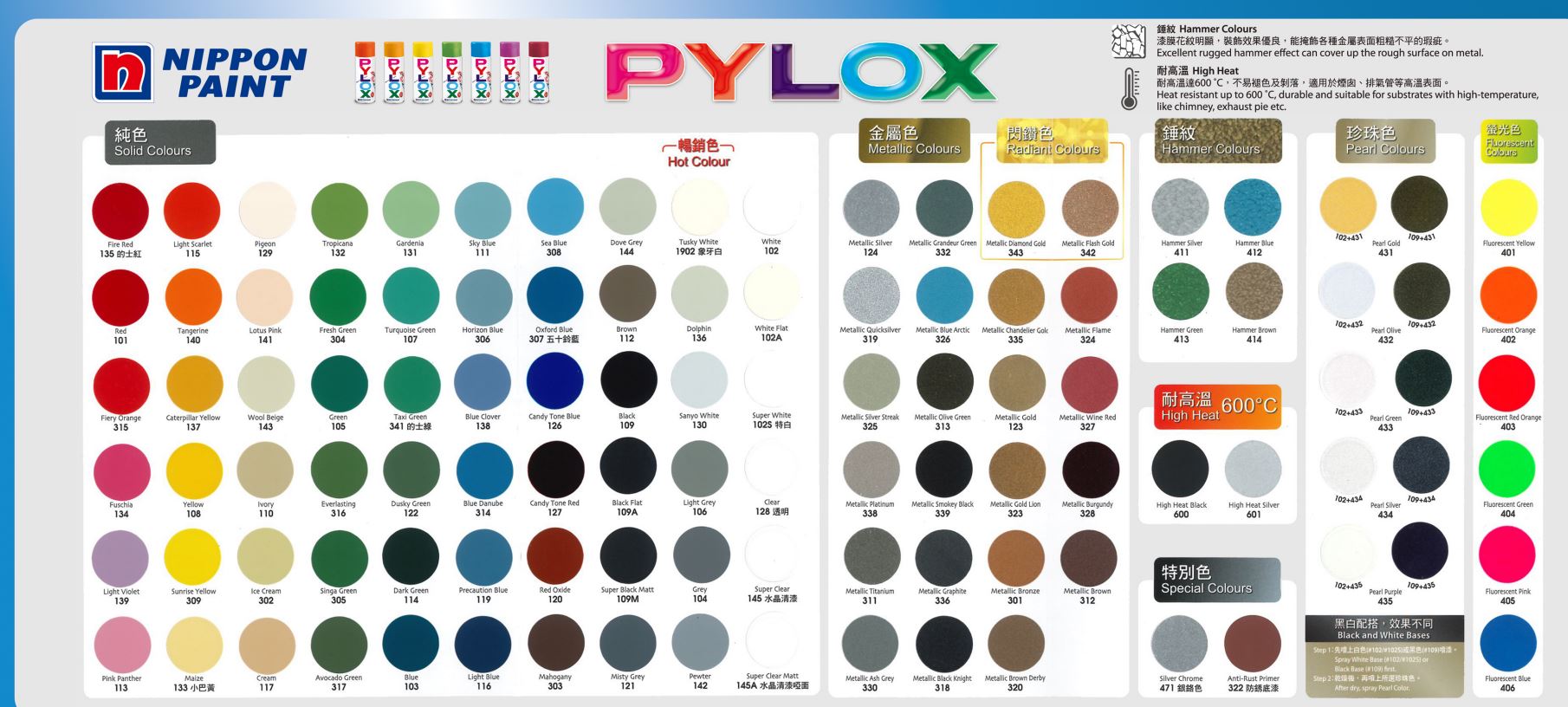 Pylox SPRAY PAINT 400cc 噴漆